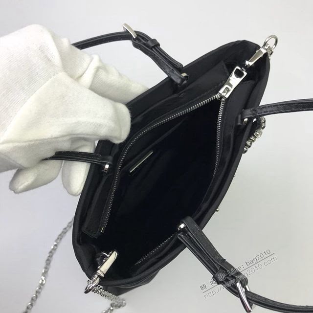 prada女包 普拉達新款手袋 1BA253 楊冪同款閃電水鑽 Prada大號鏈條包 prada手提手拎女包  pyd2372